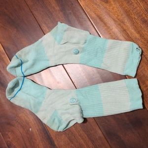 L-XL light blue striped Stance.  socks